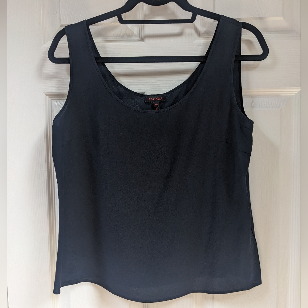Escada Black Sleeveless Tank Top